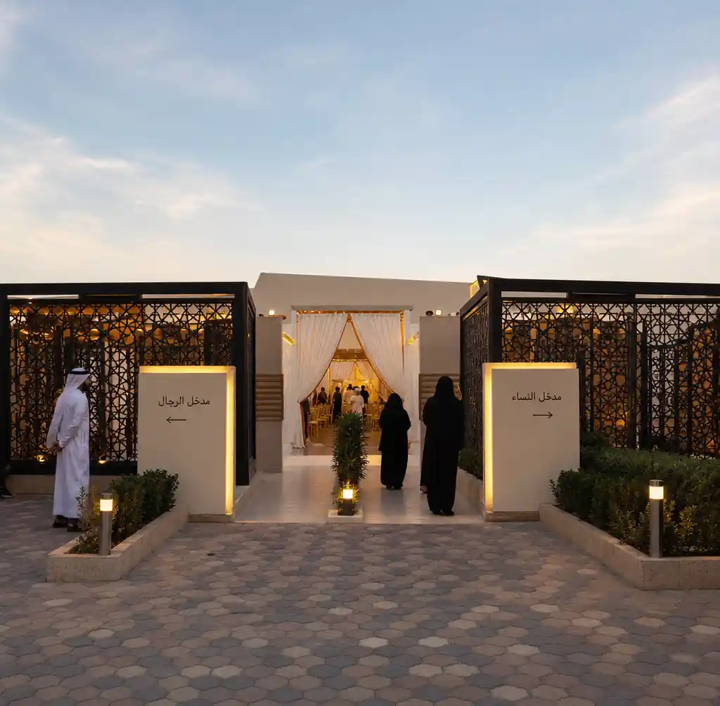 8-middle-east-wedding-tent-entrance-privacy-screening-design
