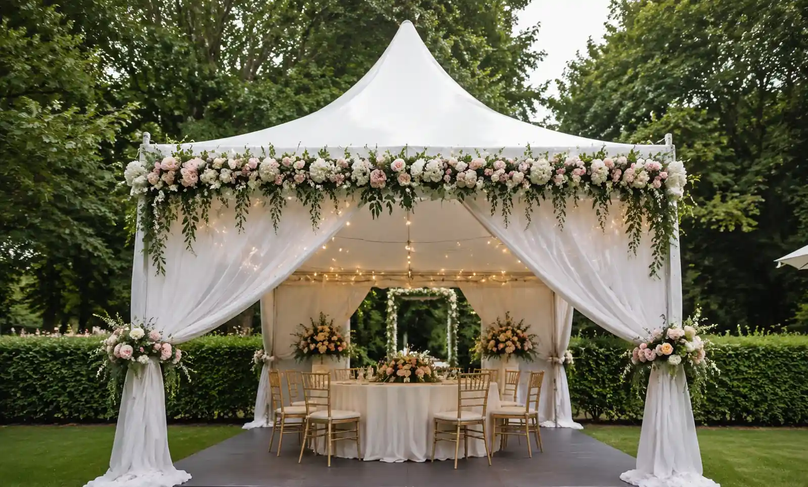 8-pagoda-tent-fabric-draping-floral-decorations