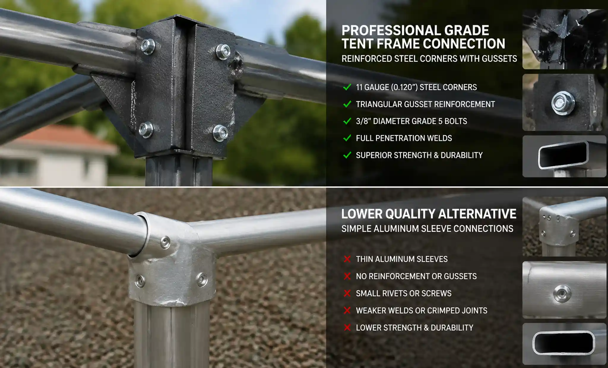 8-tent-frame-aluminum-connection-quality-comparison