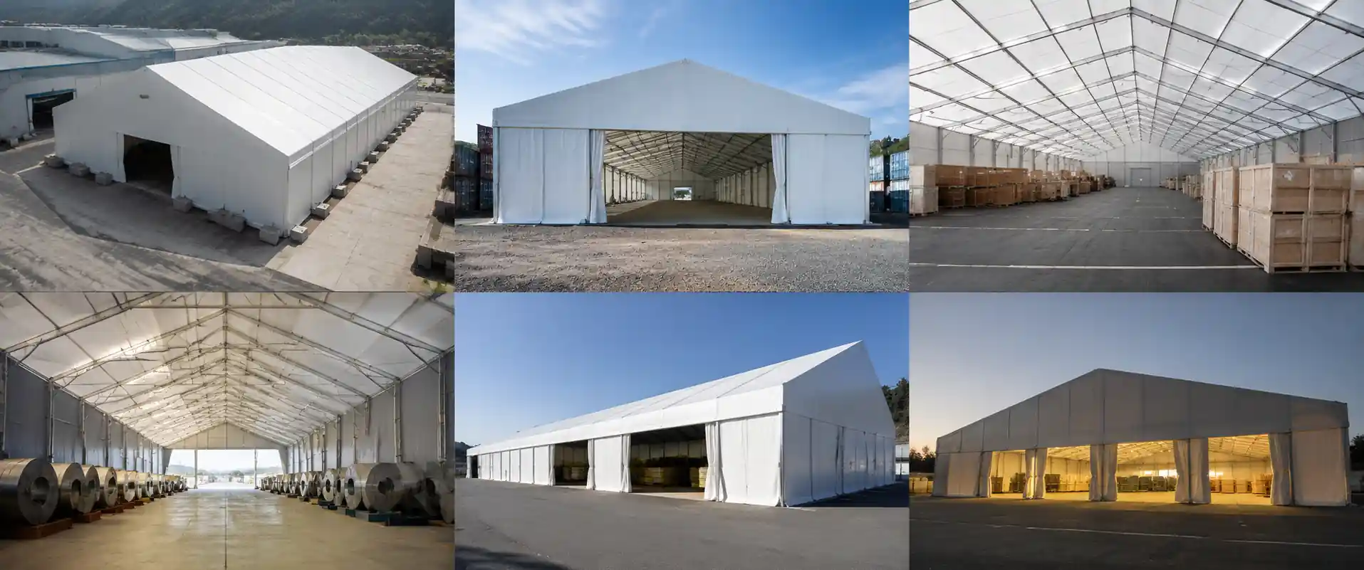 Industrial warehouse tent installations
