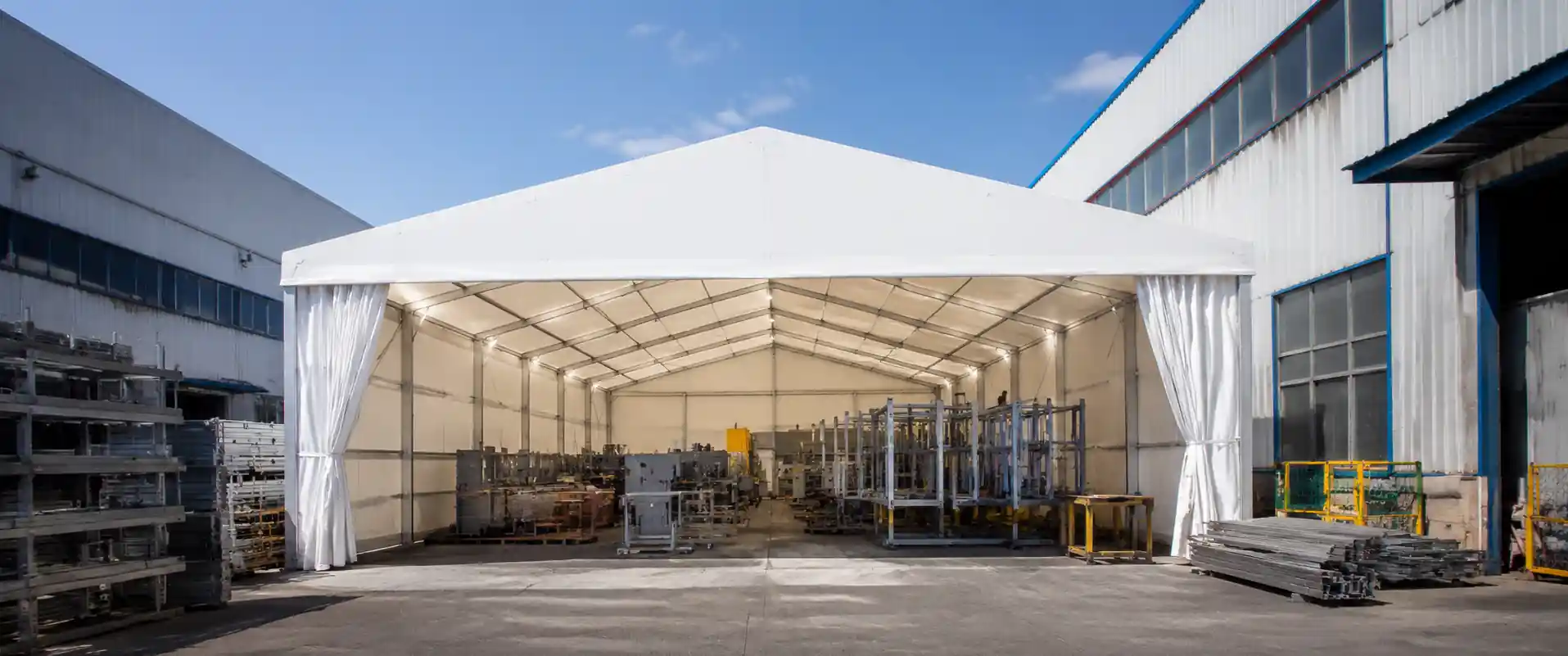 Manufacturing expansion temporary workshop tent