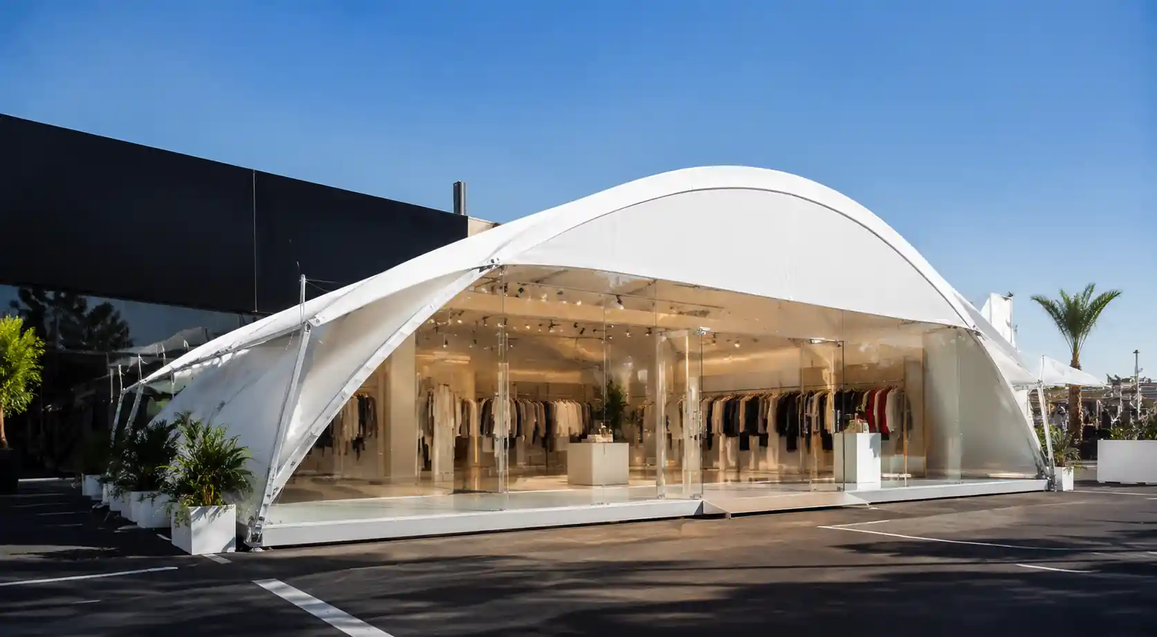 Pop-up retail tent temporary store activation