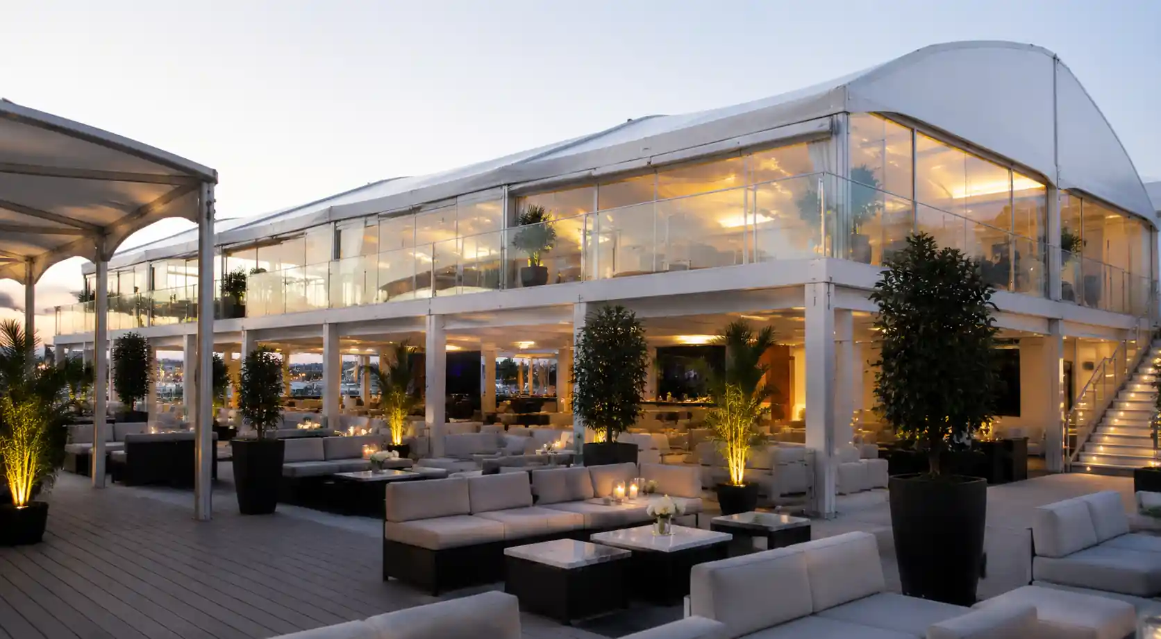 Luxury VIP reception tent interior